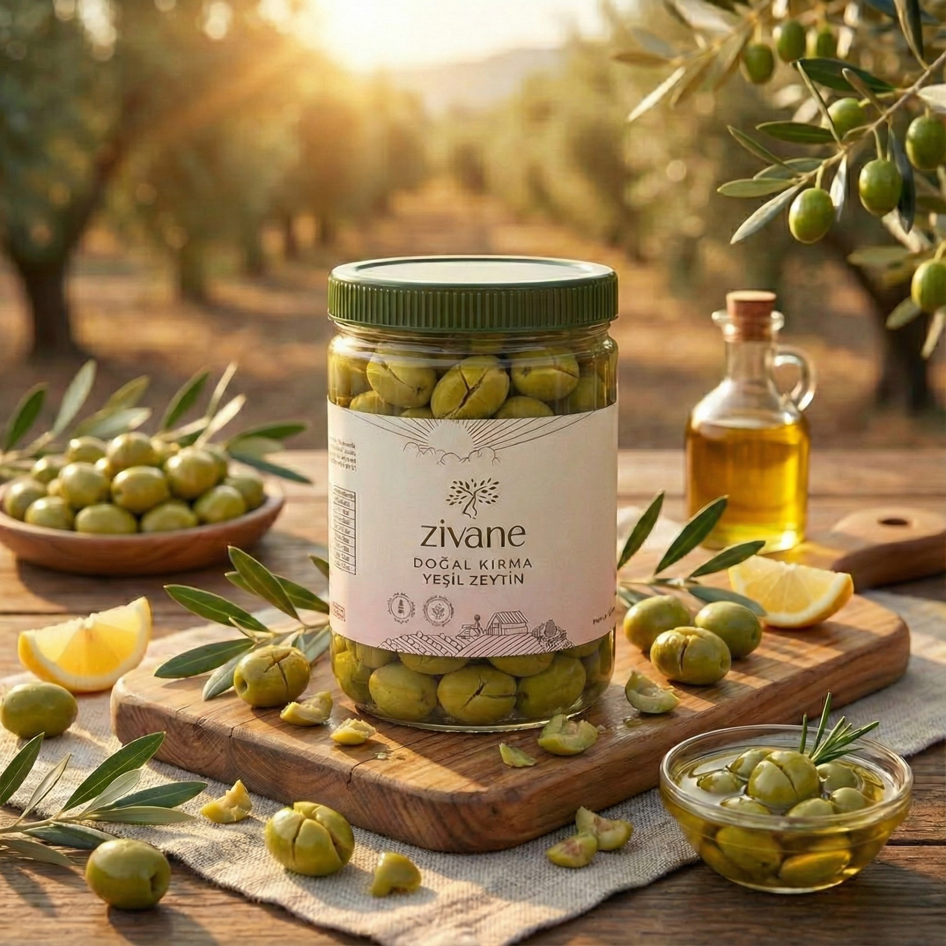 Yeşil Zeytin - El Kırması (1Kg.)