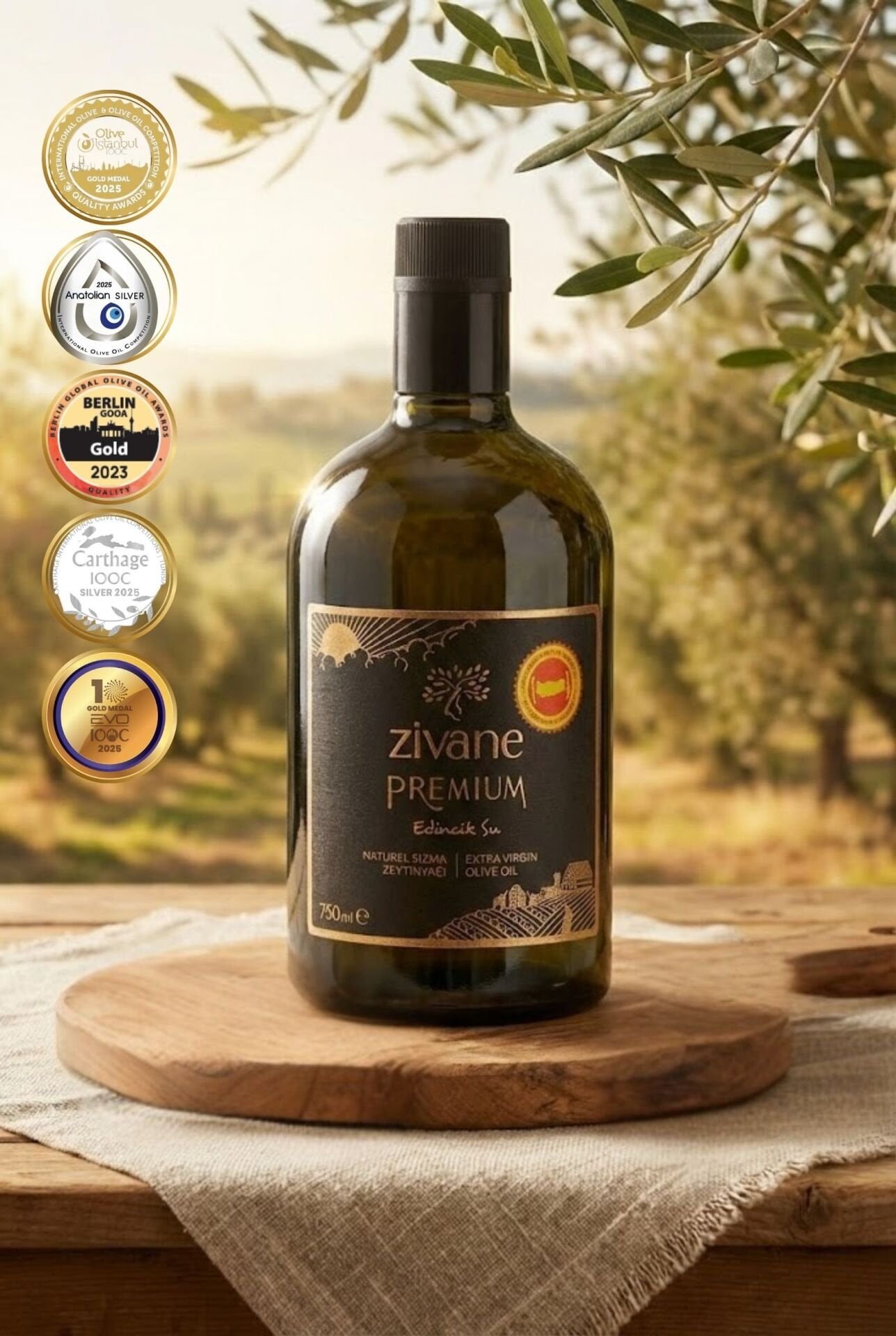 Premium Naturel Sızma Zeytinyağı - Edincik (İlk Hasat 0,75 lt.)